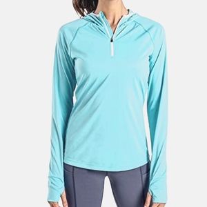 FIRSTWAY Hoodie 1/4 zip thumb holes